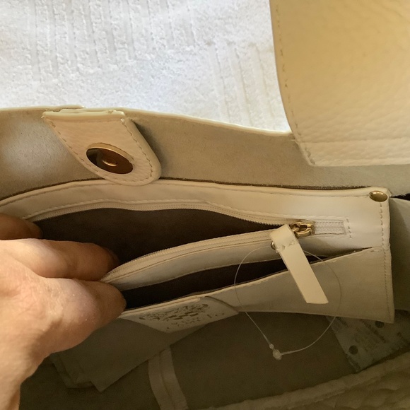 Vince Camuto Puffy Weave Leather Tote Crossbody - Miki Ivory - Picture 12 of 15